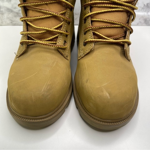 Brahma Work Boots Women’s Size 7.5 Steel Toe Padded Ankle Safety Shoes Brown - Picture 4 of 11